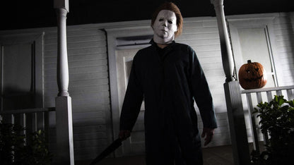 Maschera horror realistica in lattice di schiuma di Michael Myers - Perfetta per feste in costume di Halloween, replica fatta a mano del personaggio iconico