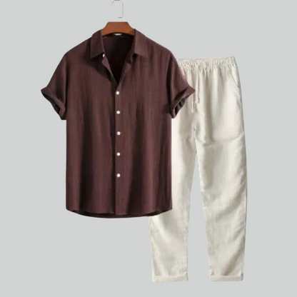 Herre afslappet løstsiddende stranddragt to-delt sæt til sommerferier