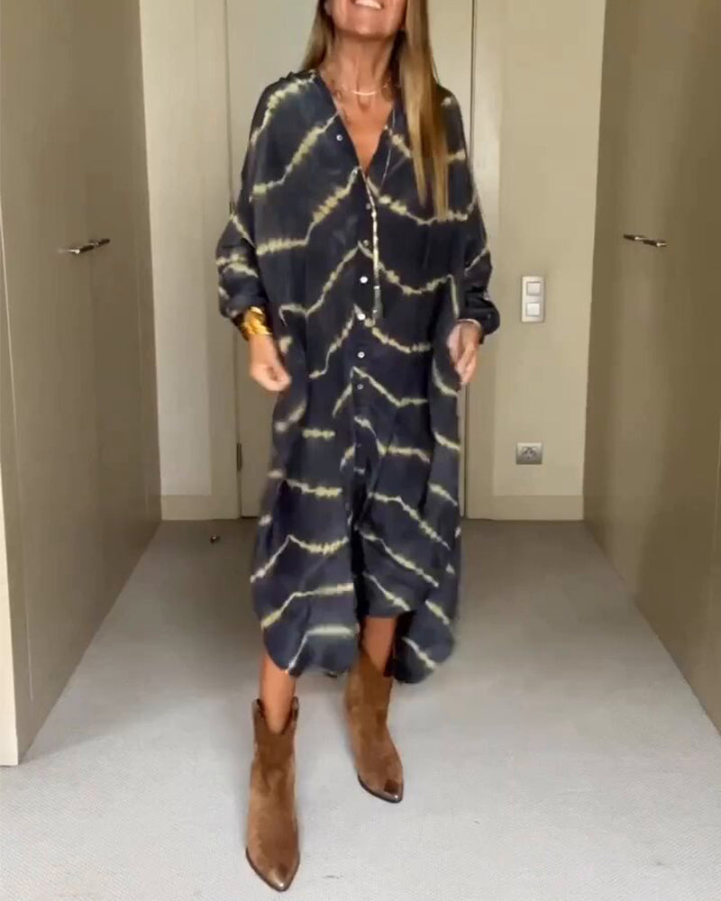 Lightweight V-Neck Womens Dress, Breathable Summer Dress with Relaxed Fit, Available in Various Colors and Sizes S-XL-2