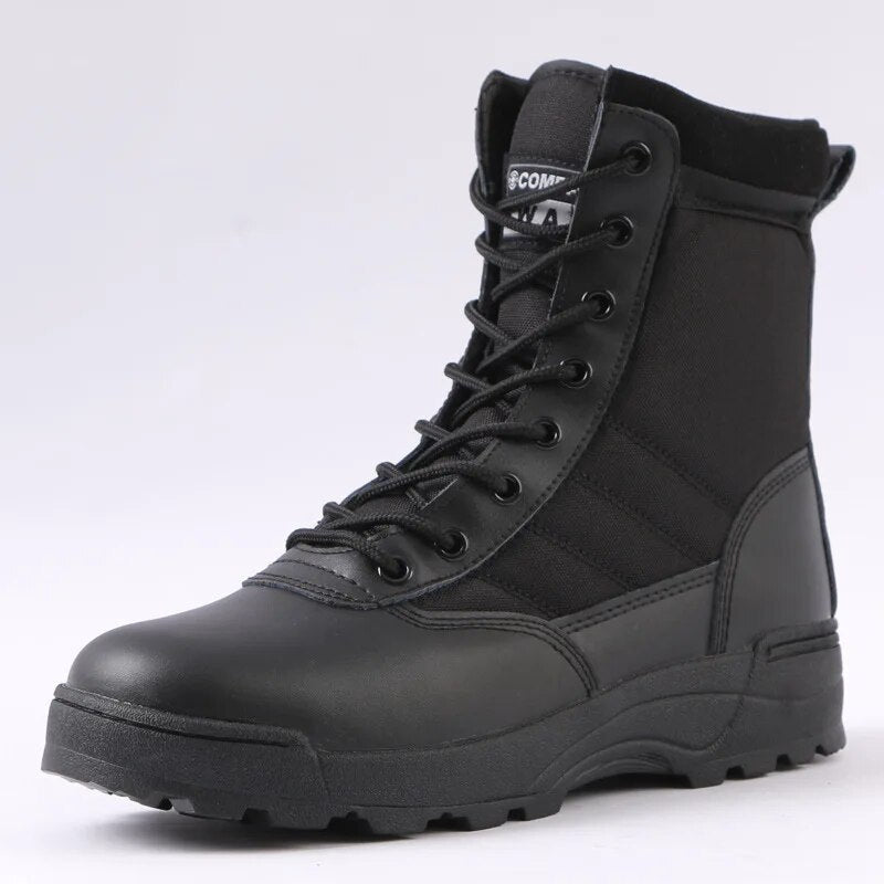 Supportive Men's Tactical Boots - Ankle, Suede, Patrol