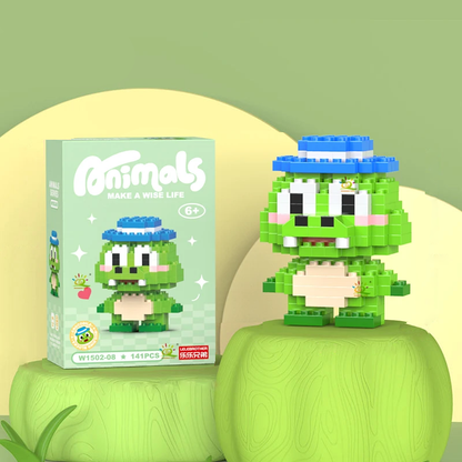 Mini Süße Tiere Mikro Bausteine Löwe 3D Spielzeugset für Kinder