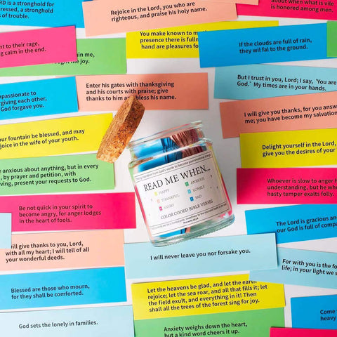 90 Day Inspirational Bible Verses Jar - Handcrafted Daily Scripture for Faith and Gratitude