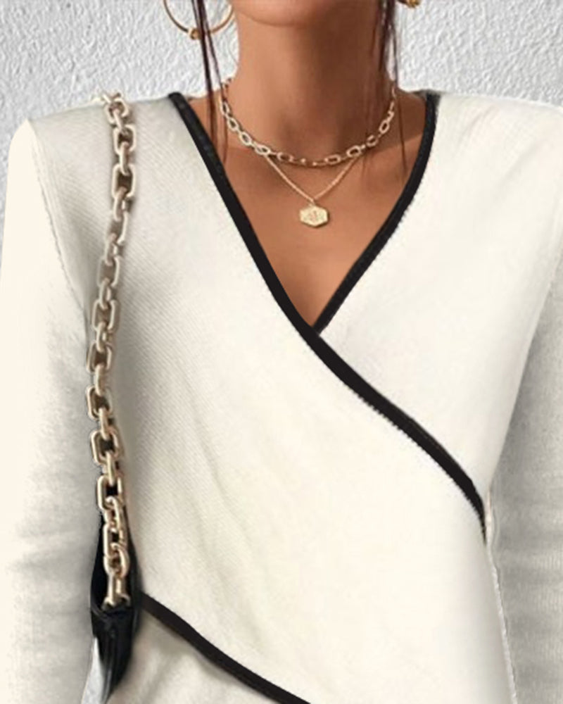 Soft Flattering Women's V Neck Sweater - Wrap Knit Layering