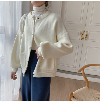 Soft Cozy Women Cardigan - Relaxed Tube, Knit, Office