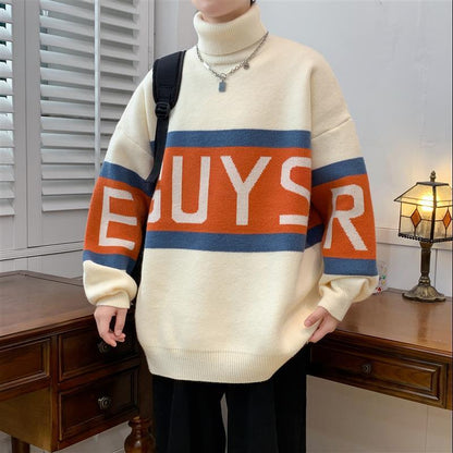 Oversized rullekravesweater - Strikket med sænket skulder til efteråret
