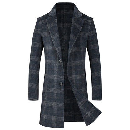 Warm Refined Men's Overcoat - Longline, Wool, Citywear