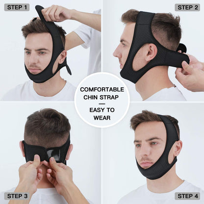 Anti Snoring Chin Strap Breathable Sleep Apnea Aid 2025