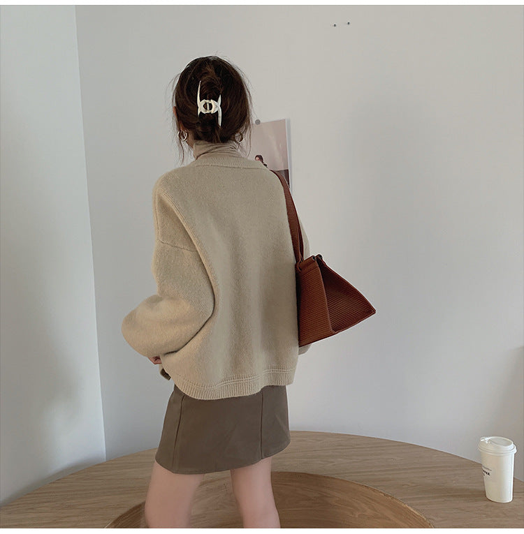 Soft Cozy Women Cardigan - Relaxed Tube, Knit, Office