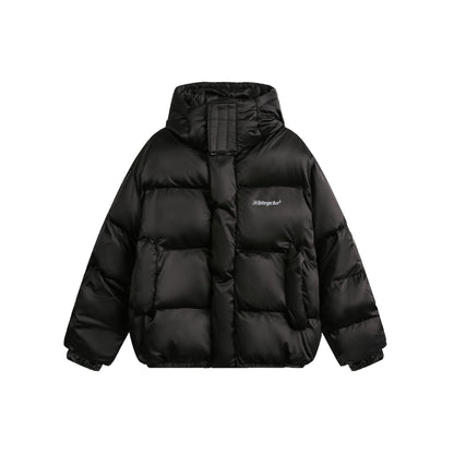 Warm Cozy Puffer Jacket - Oversized Boxy, Polyester