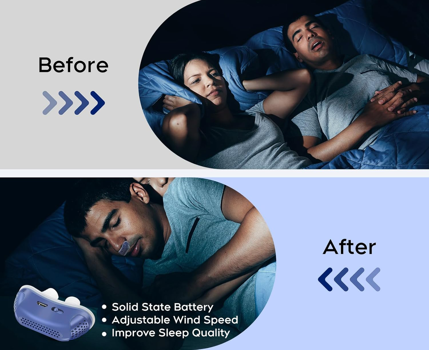 Alternativa de Micro CPAP para Viaje Tapones Nasales Silenciosos para Ayuda para Dormir
