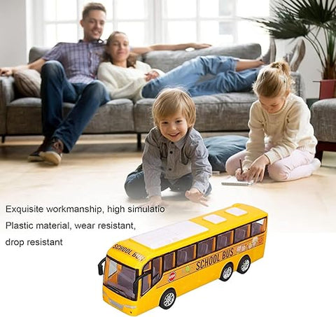 Remote Control Electric Tour Bus - Scale RC Vehicle with Lights for Kids, School & City Fun