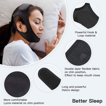 Anti Snoring Chin Strap Breathable Sleep Apnea Aid 2025