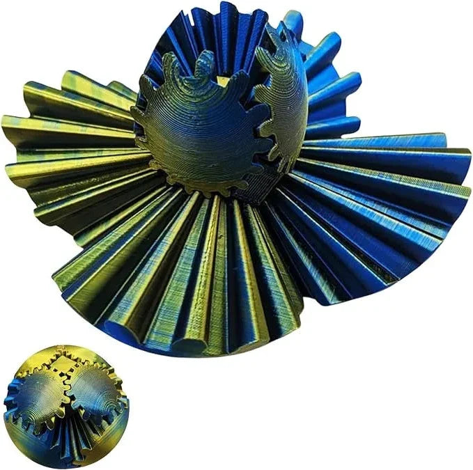 Fidget Gear Bold Steampunk 3D Printet Stressaflastning