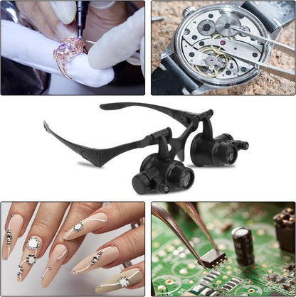 Gafas de aumento con diadema LED lupa viral en TikTok regalo otoño 2025 trabajo detallado sin sombras