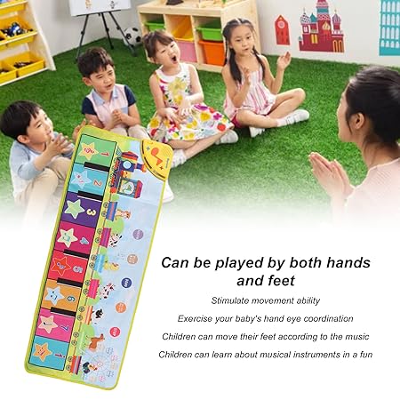 Multifunctional Musical Dance Mat for Toddlers - Interactive Piano Keyboard with Animal Sounds, Educational Gift for Kids, Portable Fun!