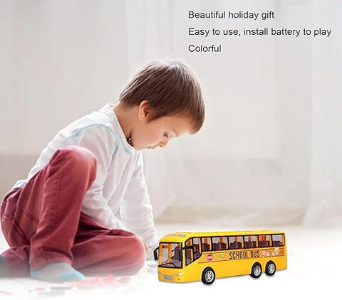 Remote Control Electric Tour Bus - Scale RC Vehicle with Lights for Kids, School & City Fun