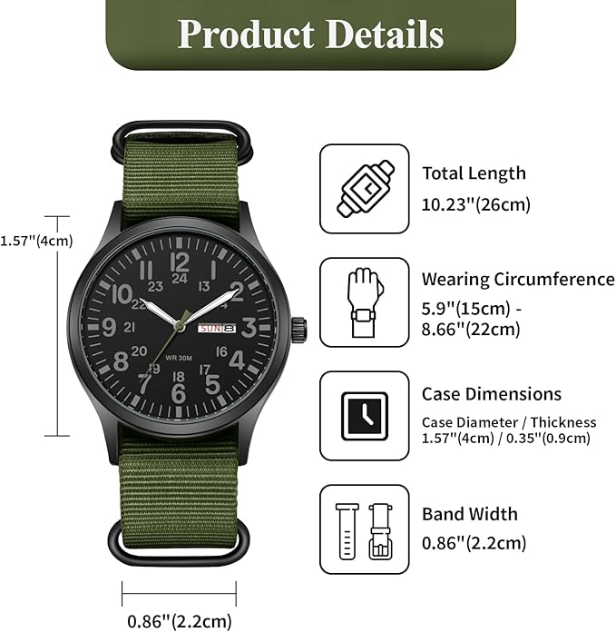 Durable men's outdoor watch – waterproof, scratch-resistant design, for adventure