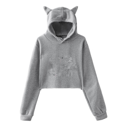 Soft Women's Cropped Hoodie - Boxy Relaxed Cut, Cotton