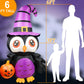 6ft Halloween Inflatable Owl with LED Lights & Pumpkin – Outdoor Yard Decoration