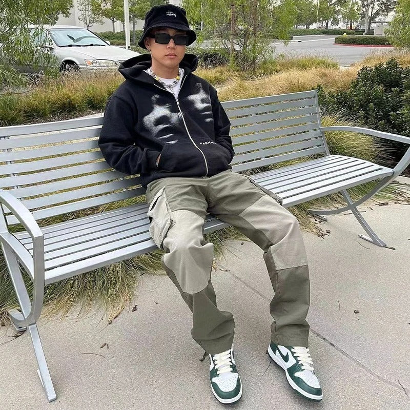 Oversized Unisex Zip Hoodie - Boxy Zip Front, Cotton