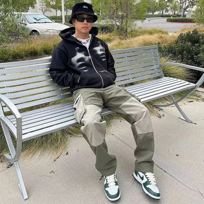 Oversized Unisex Zip Hoodie - Boxy Zip Front, Cotton