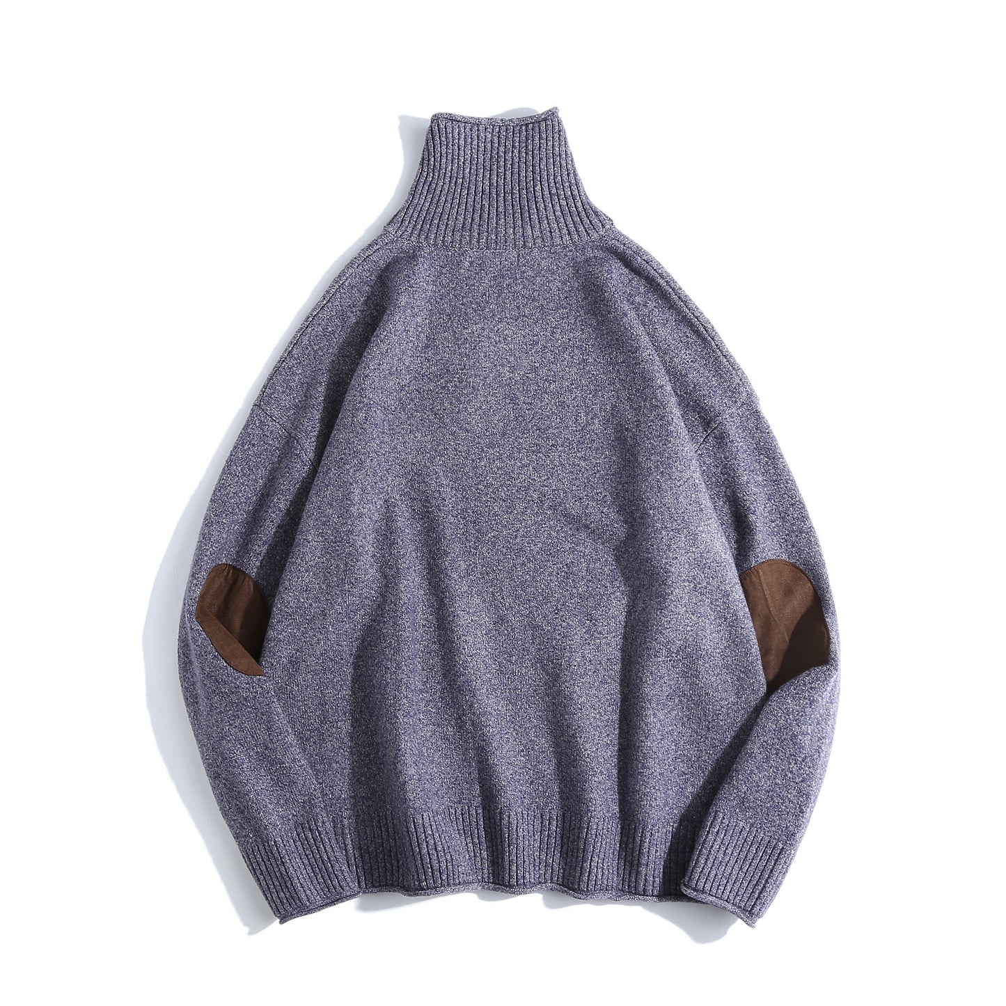 Insulating Relaxed Men Turtleneck Sweater - Pullover Knit Winter