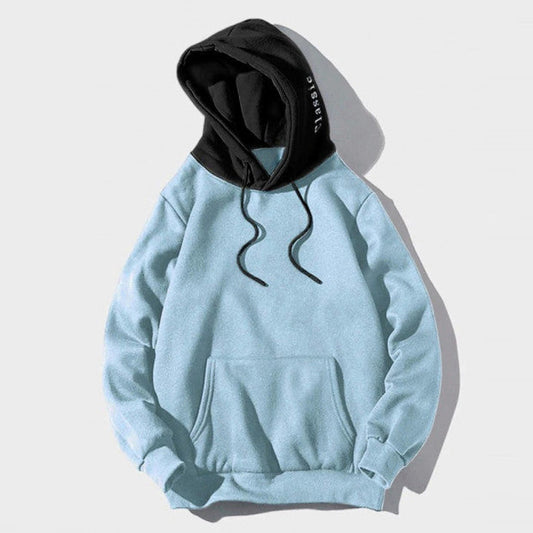 Zachte Ontspannen Heren Pullover Hoodie - Contrasterende Capuchon, Casual