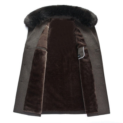 Cappotto Classico Caldo da Uomo - Monopetto, Poliestere