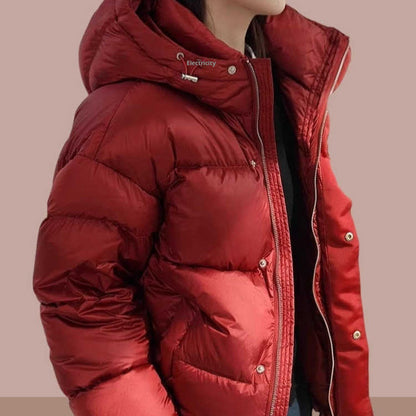Insulating Women's Puffer Jacket - Oversized Quilted, Down