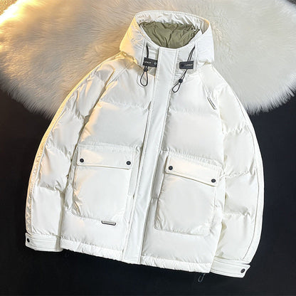 Isolerende herre dunjakke - kort boxy, polyester, by