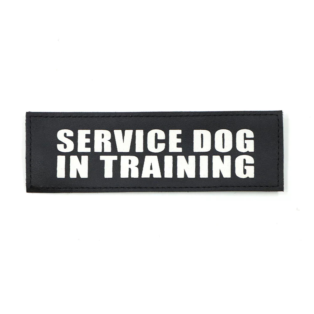 Service Dog Patch Svart Sele Etikett Kardborreband Höst 2025 Lätt att ta på och av för snabb identifiering