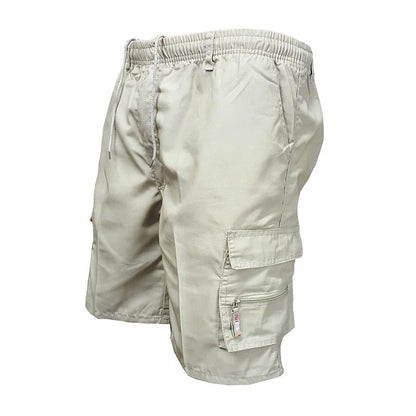 Variant image for Men's Cargo Shorts with Elastic Waist, 6 Pockets, Cotton Blend for Comfort and Versatile Style-13