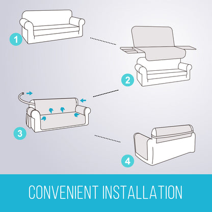 Copertura per divano Protettore per mobili con tasche laterali e cinghie posteriori Colori reversibili Autunno 2025 Amico degli animali domestici