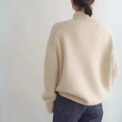 Cashmere Sweater - Soft Oversized Turtleneck Knit for Women