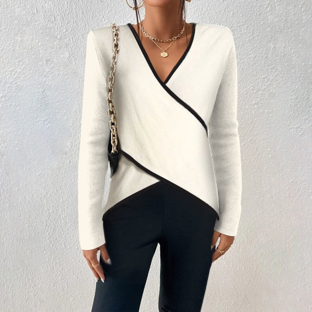 Soft Flattering Women's V Neck Sweater - Wrap Knit Layering