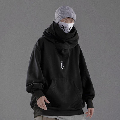 Oversized Men's Hooded Pullover - Loose Cotton For Spring