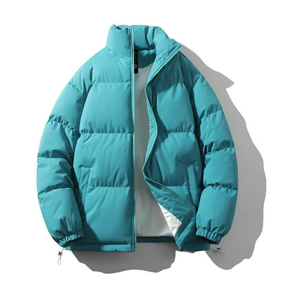 Warm Relaxed Men Down Coat - Boxy Puffer, Polyester, Urban