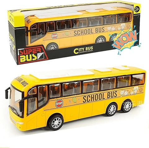 Remote Control Electric Tour Bus - Scale RC Vehicle with Lights for Kids, School & City Fun