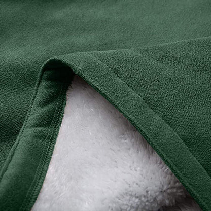 Warm Womens Winter Jacket - Hooded Mid-Thigh, Suede