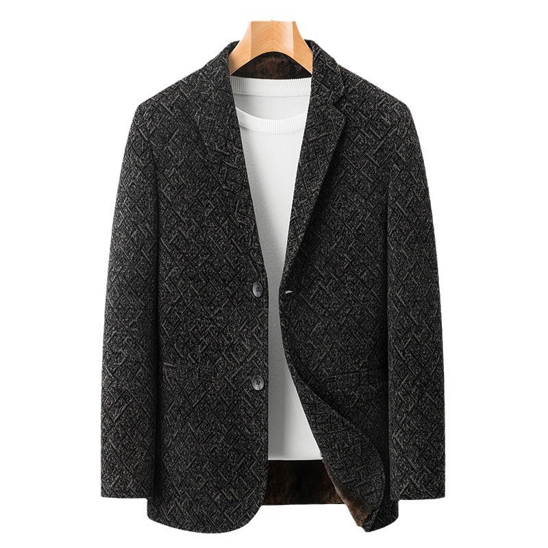 Soft Men’s Blazer - Slim Cut, Chenille, Smart Casual