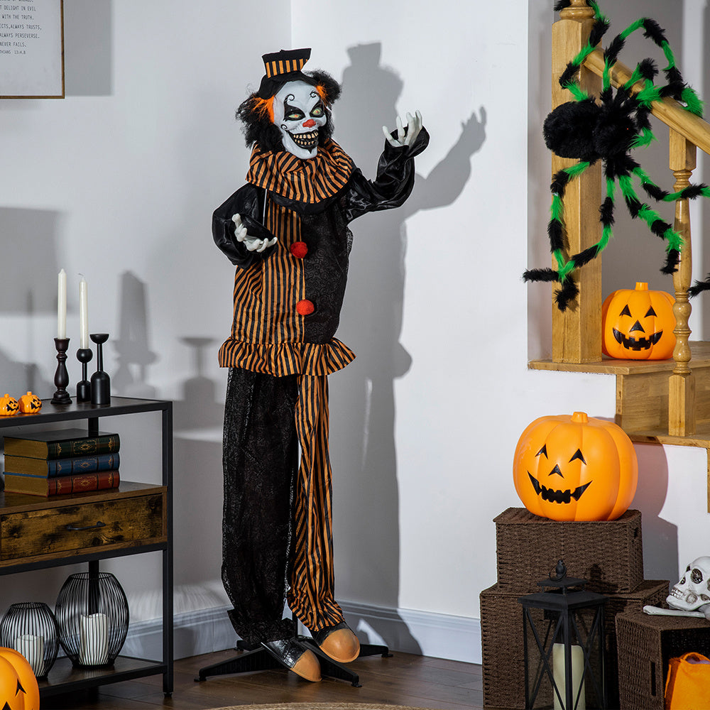 67 Inch Levensgrote Pratende Clown Animatronic Halloween