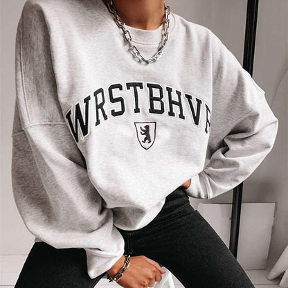 Oversized Women’s Sweatshirt - Crewneck Midweight Fall Top