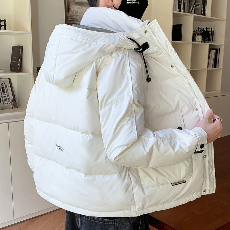 Isolerende herre dunjakke - kort boxy, polyester, by