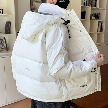 Isolerende herre dunjakke - kort boxy, polyester, by