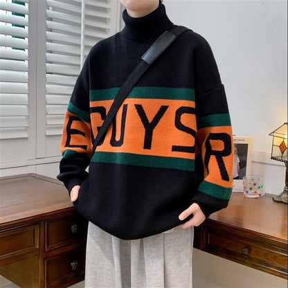 Oversized rullekravesweater - Strikket med sænket skulder til efteråret