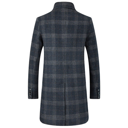 Warm Refined Men's Overcoat - Longline, Wool, Citywear