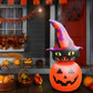 3.8ft Halloween Inflatable Pumpkin Cat with Flashing Light – Easy Setup Yard Decor