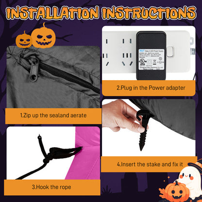 12ft Caped Pumpkin Man Inflatable Halloween Yard Decor