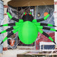 8ft Wide Halloween Inflatable Spider with LED Lights – Spooky Outdoor Yard Decoration