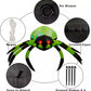 8ft Wide Halloween Inflatable Spider with LED Lights – Spooky Outdoor Yard Decoration